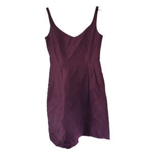 Ann Taylor Burgundy Fit & Flare Cocktail/Formal Midi Dress